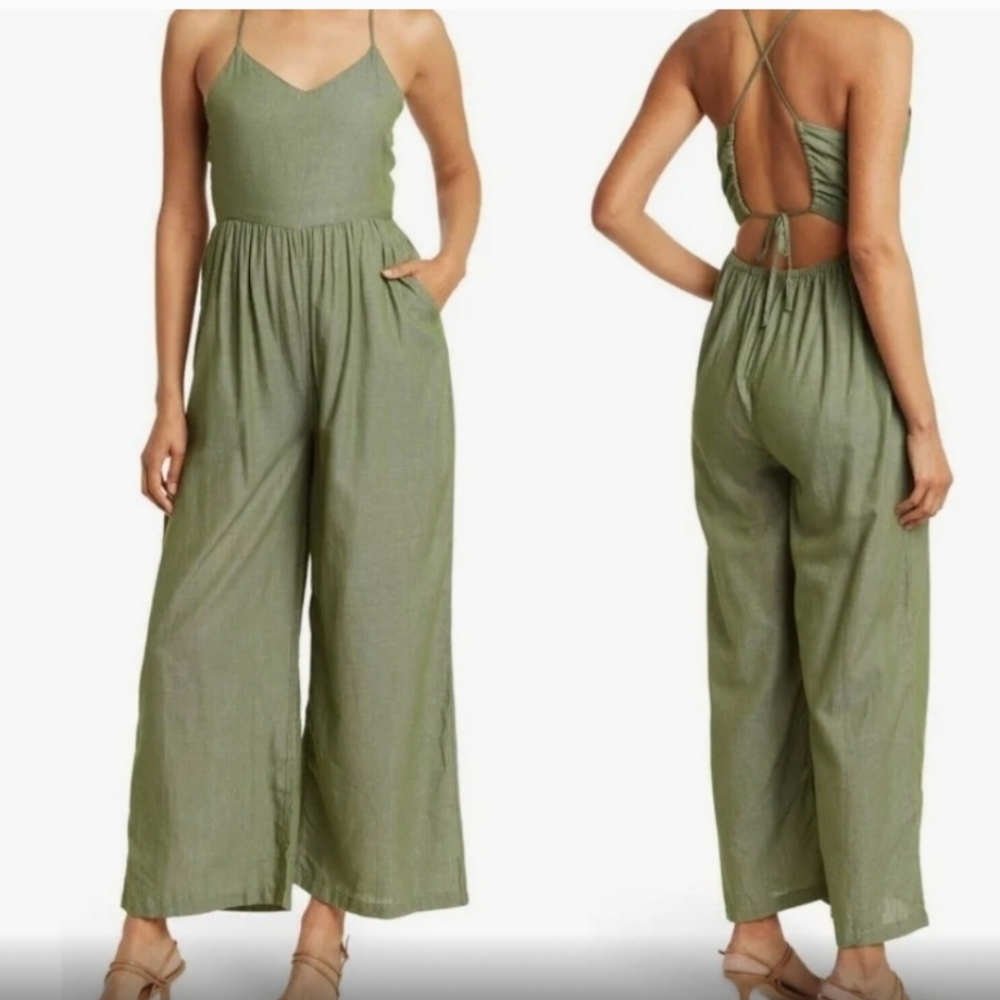 Melrose and Market Sage Backless Dress